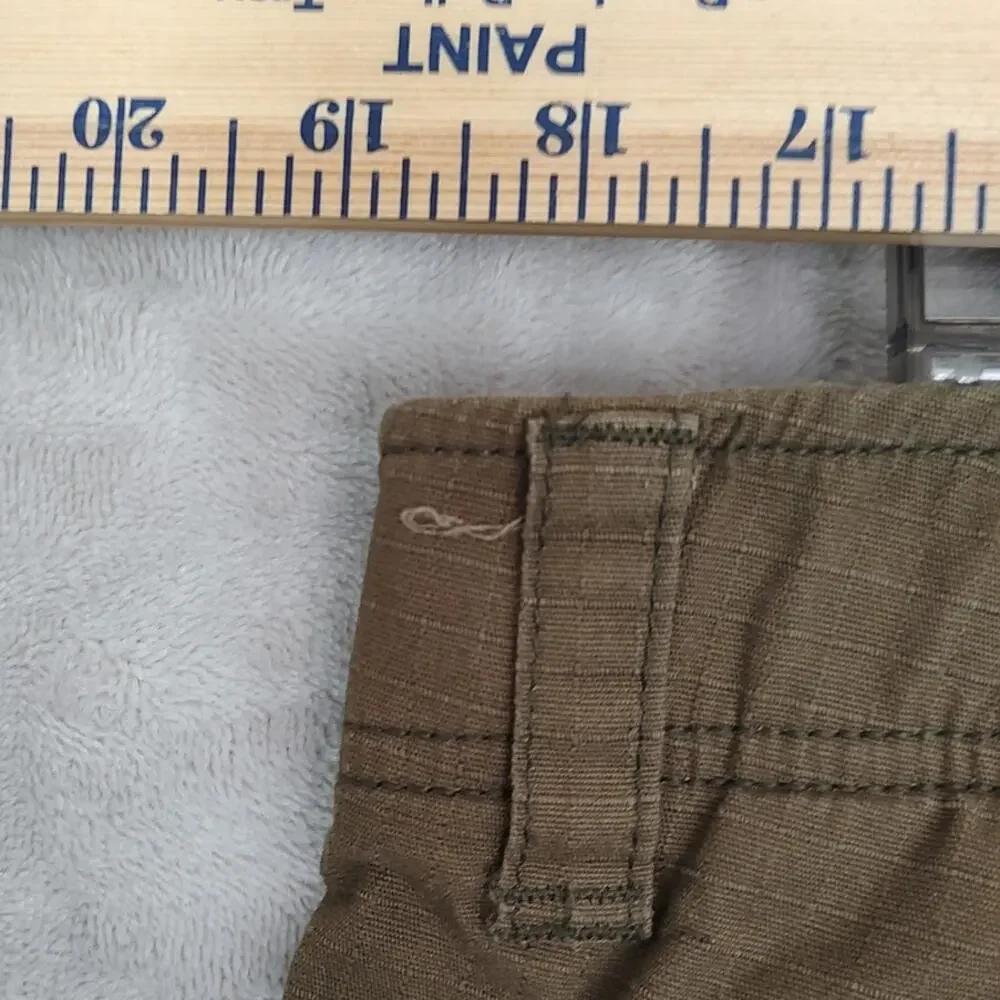 Wear First Men's Stretch Cargo Shorts Size 38 Brown Twill Flat Front Outdoors
